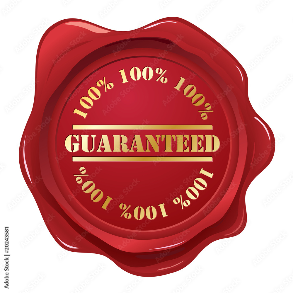 Guaranteed wax seal Guaranteed wax seal