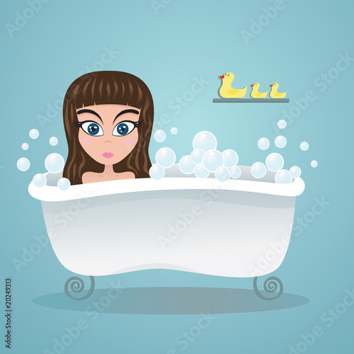 girl in the bath