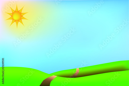 Paysage de campagne au printemps