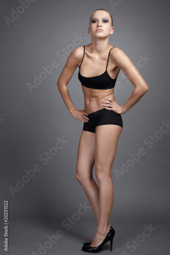 beautiful model in lingerie