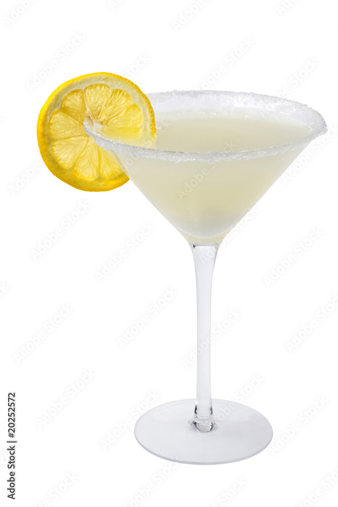 custom made wallpaper toronto digitalLemon Drop Cocktail on a white background