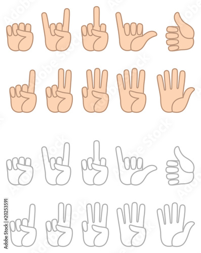 Gestures of hands photo