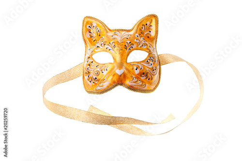 orange mask isolated on a white background.