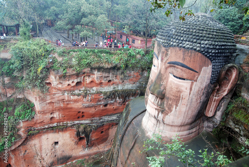 Photography Leshan Giant Buddha in Mt.Emei of china