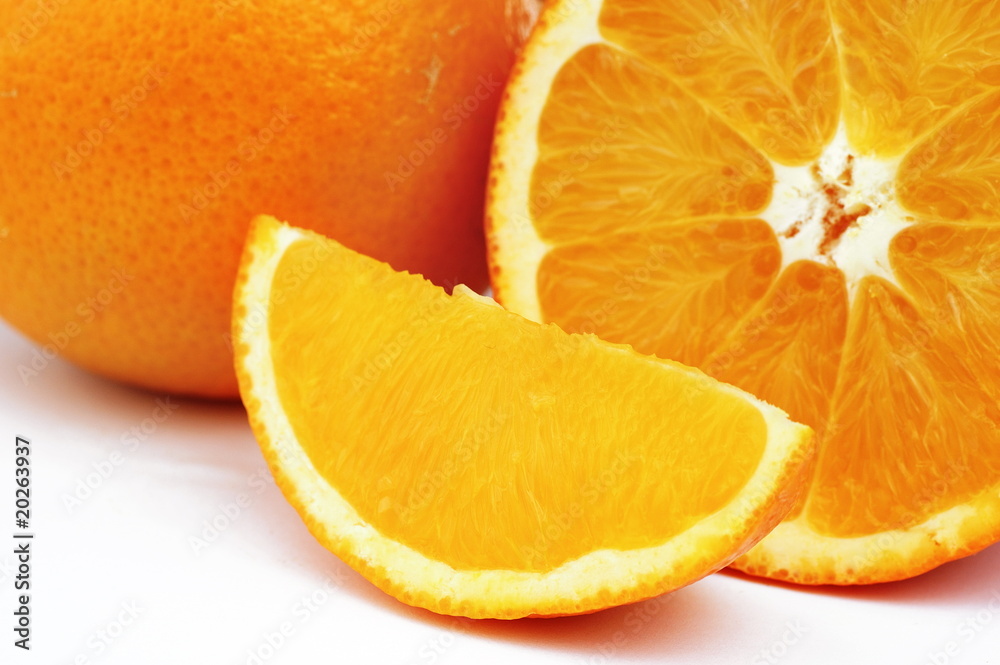 sliced, fresh orange sliced, fresh orange