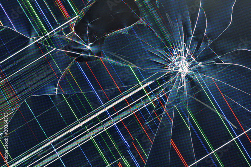 Cracked broken display  background
