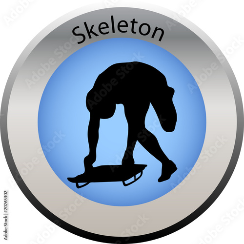 winter game button skeleton