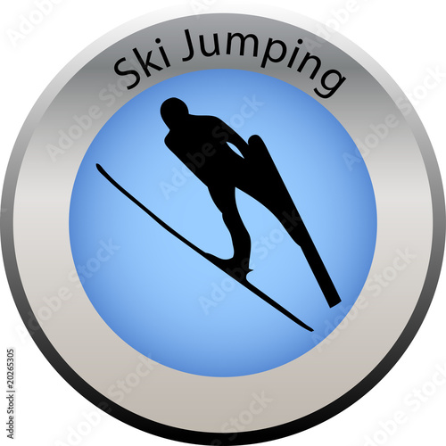 winter game button ski jumping