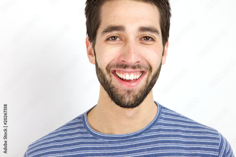 A Happy Young Man looking at the camera caucasian