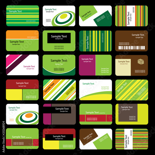 24 Colorful Business Cards