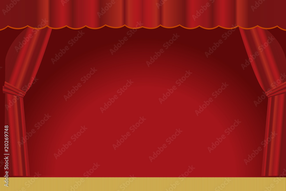 theatre red velvet curtain background vector Stock Vector | Adobe Stock