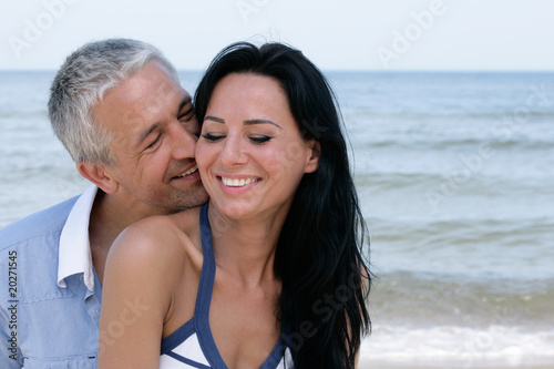 Happy couple outside