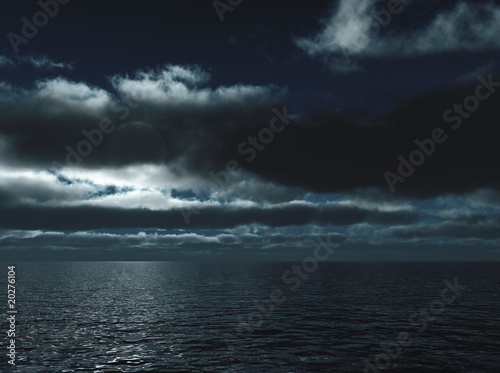 thunderclouds above the mar...