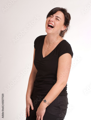 Fotografie Brunette guffawing