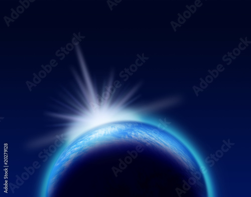 Blue planet eclipse