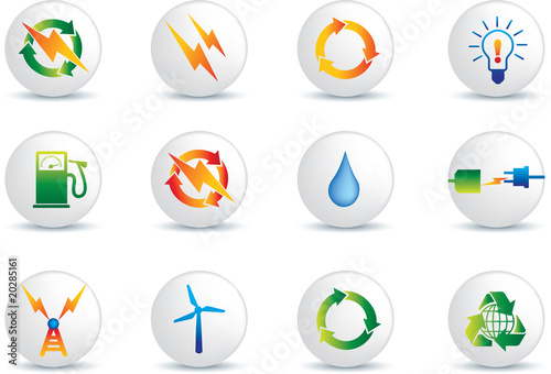 electric power icon buttons