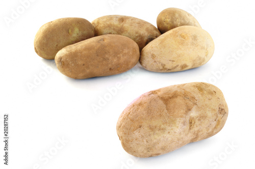 Six Raw Russet Potatoes