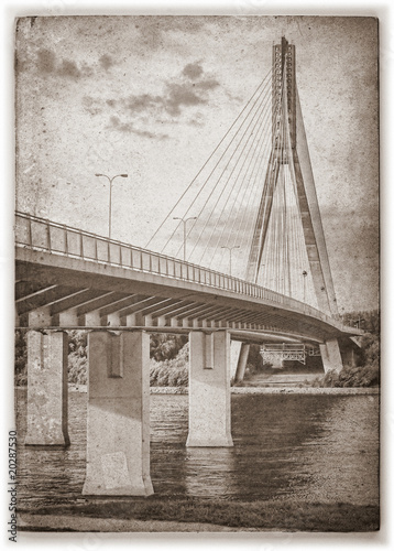 Swietokrzyski bridge on Vistula river in Warsaw, Poland. #20287530