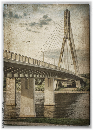 Swietokrzyski bridge on Vistula river in Warsaw, Poland. #20287532