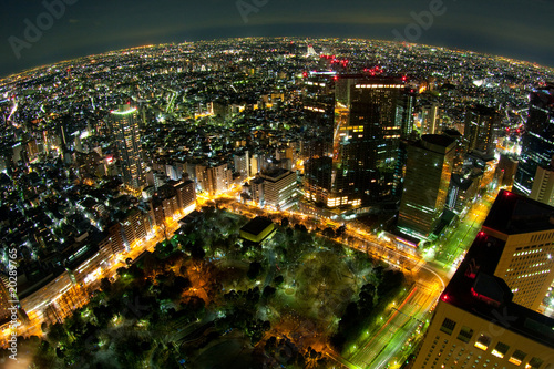 東京　新宿の夜景