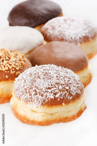 donuts isolated on the white.