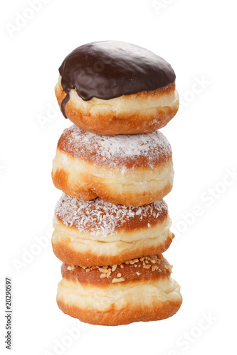 donuts isolated on the white.