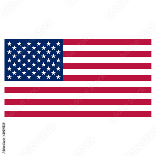 USA flag with official sizes and colors vector