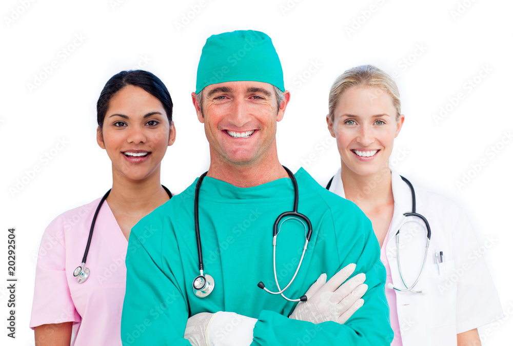 Portrait of ambitious medical team Portrait of ambitious medical team