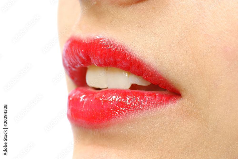 Naklejka premium bouche et lèvres rouge