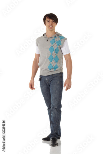 Single male tap dancer