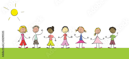 enfants extérieur prairie