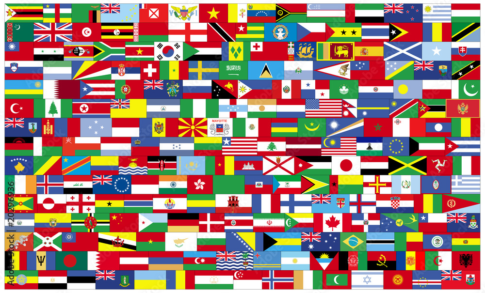Flaggen der Erde Stock Illustration