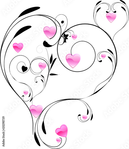 coeurs roses