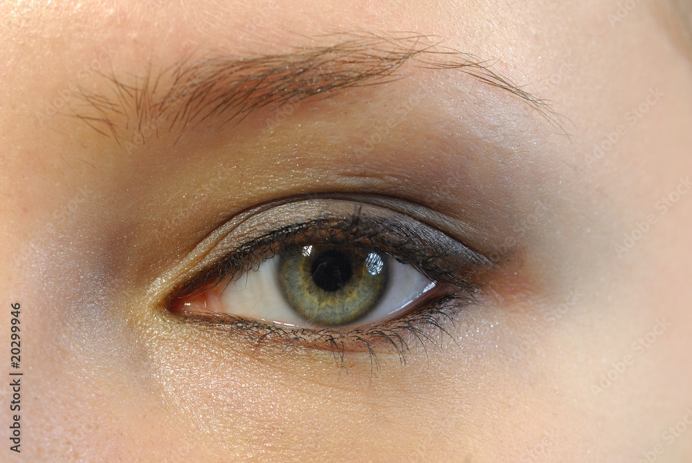 Obraz premium oeil gris vert