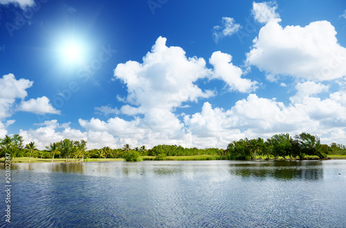 Lake in Dominican republic