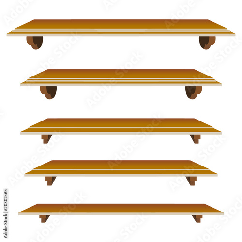 set of shelfs in vector mode for decor