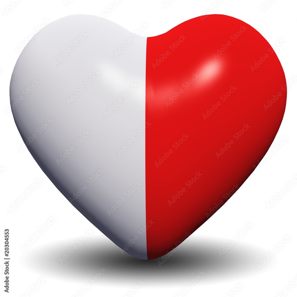 High resolution 3D heart isolated on white background High resolution 3D heart isolated on white background