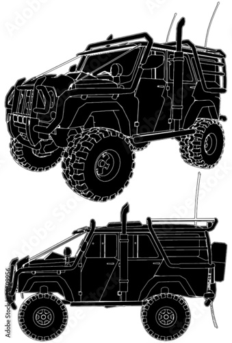 Jeep Offroad Car Vector 04