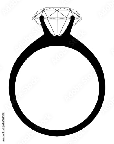 Ring With Diamond Vector 01