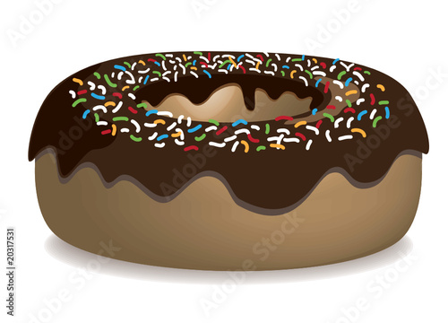 Schokoladendonut mit Streuseln