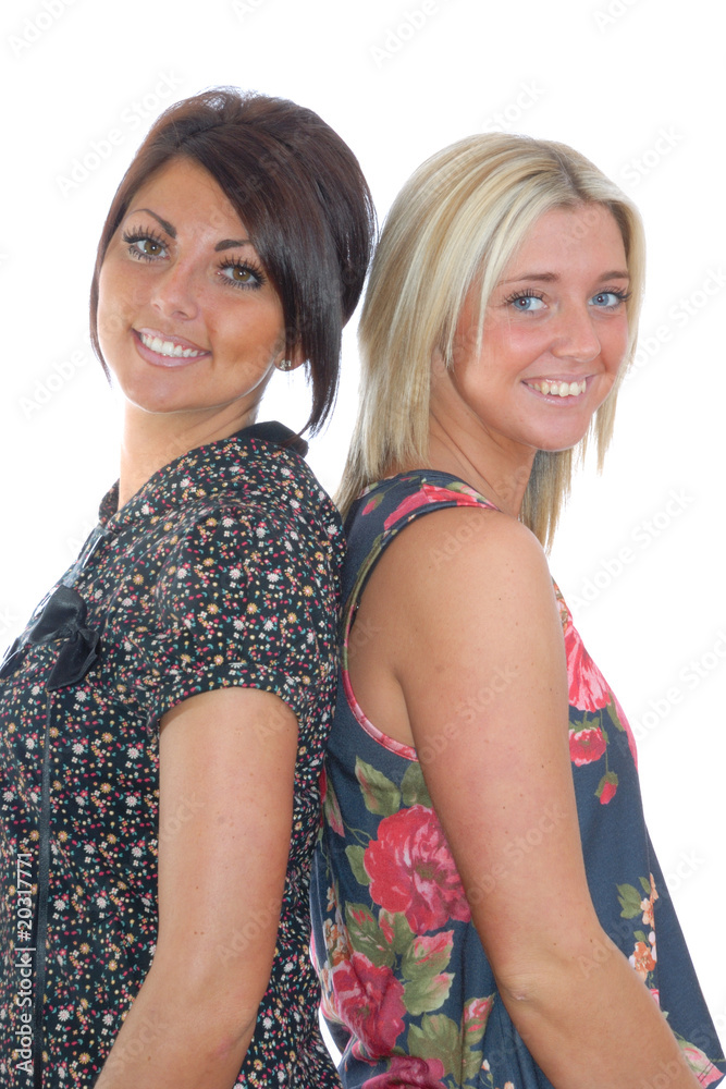 Two happy young girls Two happy young girls