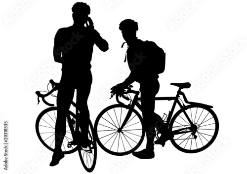 Two mens on bicycles