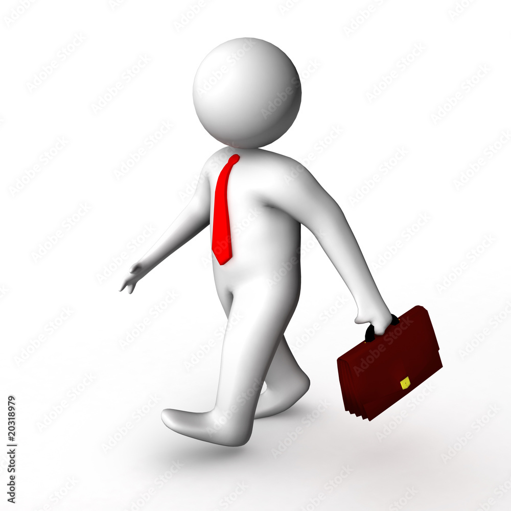 3d businessman walking 3d businessman walking