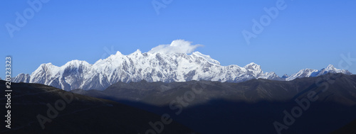 tibet: namcha barwa mountain peak