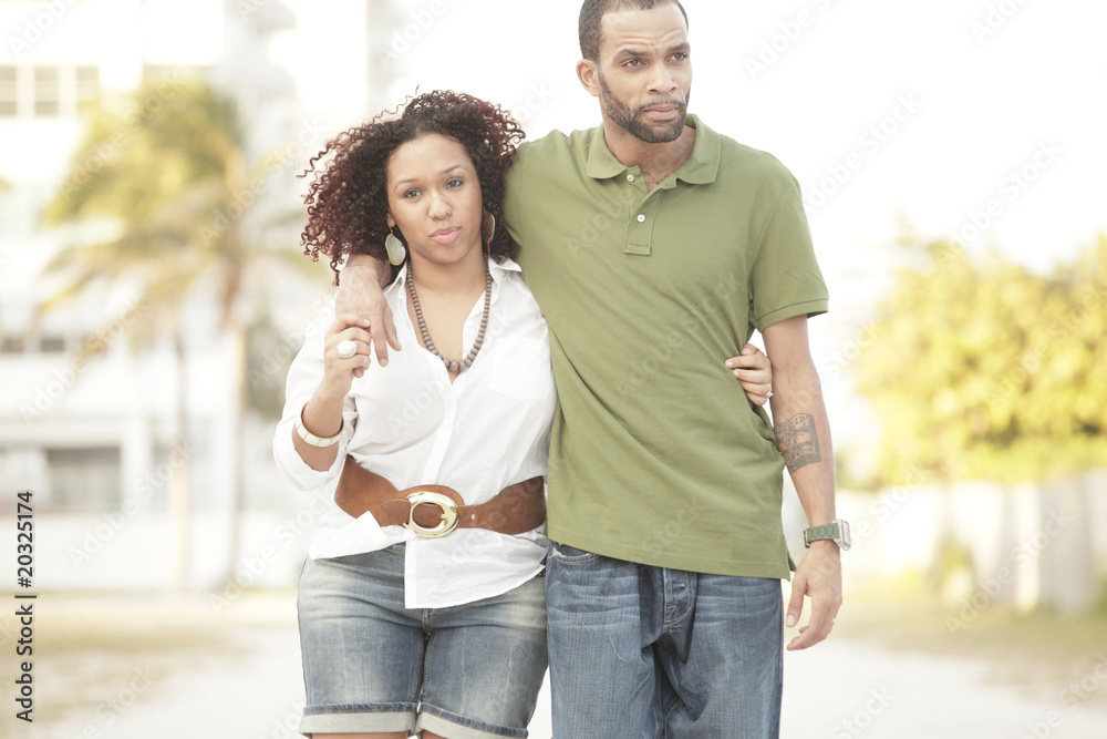 Boyfriend and girlfriend walking together Boyfriend and girlfriend walking together