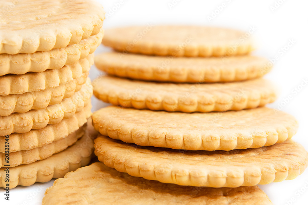 delicious biscuits isolated on a white background delicious biscuits isolated on a white background