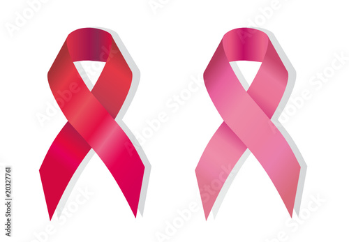 Red and pink ribbons