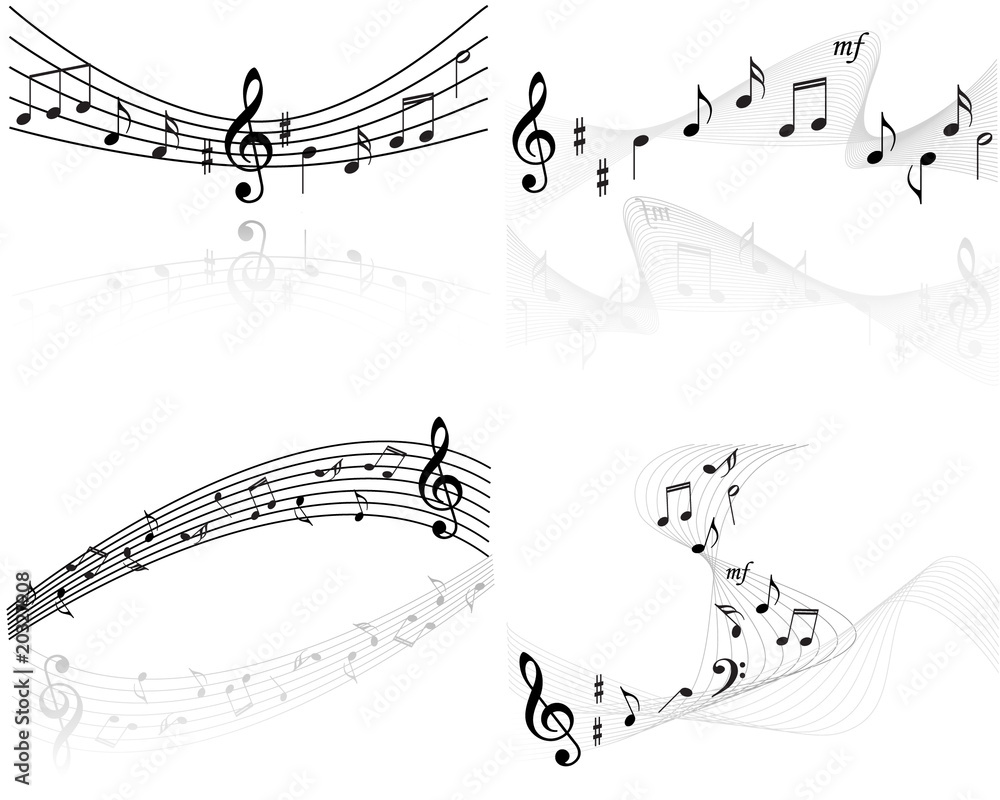 set of music notes vector backgrounds set of music notes vector backgrounds