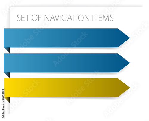 Paper arrows - modern navigation items