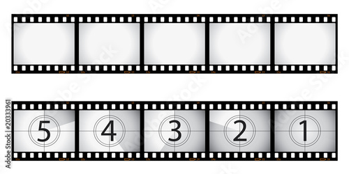 Film strip and film countdown